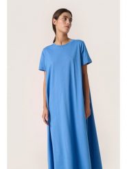 SAINT TROPEZ Sukienka "Eve" w kolorze błękitnym rozmiar: XXL. Niebieskie sukienki Saint Tropez, xxl, bez wzorów, z bawełny, bez kołnierzyka, bez ramiączek, maxi. Za 141.52 zł.