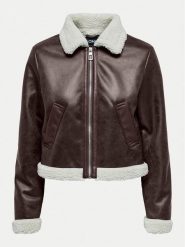 ONLY Kurtka z imitacji skóry Betty 15322046 Brązowy Regular Fit. Brązowe kurtki ONLY, s, bez wzorów, ze skóry, bez kaptura. Za 159.99 zł.