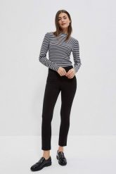 Bluzka w paski. Bluzki MOODO, xs, bez wzorów, z elastanu, bez kołnierzyka, bez ramiączek. W wyprzedaży za 34.99 zł.