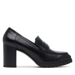 Mokasyny Lasocki. Czarne mokasyny Lasocki, bez wzorów. Za 249.99 zł.