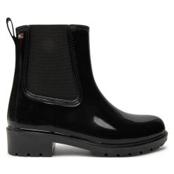 Kalosze Tommy Hilfiger. Czarne kalosze Tommy Hilfiger, bez wzorów, bez zapięcia. Za 199.99 zł.