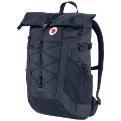 Plecak turystyczny Abisko Hike Foldsack - granatowy. Niebieskie plecaki Fjällräven, bez wzorów, bez dodatków. Za 539.99 zł.