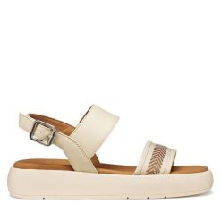 Sandały Geox. Sandały Geox, bez wzorów, bez obcasa, na płaskiej podeszwie, bez zapięcia. Za 399.99 zł.