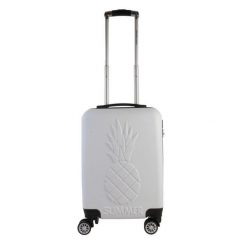 Walizka z wytłoczonym ananasem. Szare walizki Intesi, z tłoczeniem. W wyprzedaży za 221.00 zł.