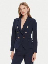 Rinascimento Marynarka CFC0126227003 Granatowy Slim Fit. Niebieskie marynarki i żakiety Rinascimento, m, bez wzorów, z syntetyku, bez ramiączek. Za 529.99 zł.