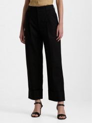 Lauren Ralph Lauren Spodnie materiałowe 200871814008 Czarny Relaxed Fit. Czarne spodnie materiałowe Lauren Ralph Lauren, bez wzorów, z bawełny. Za 469.99 zł.