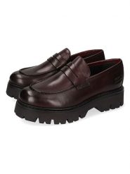 MELVIN & HAMILTON Skórzane mokasyny "Thelia 7" w kolorze fioletowym rozmiar: 42. Różowe mokasyny Melvin & Hamilton, bez wzorów. Za 491.99 zł.