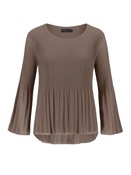 Sublevel Bluzka w kolorze jasnobrązowym rozmiar: L. Brązowe bluzki Sublevel, l, bez wzorów, bez kołnierzyka, bez ramiączek. Za 65.38 zł.