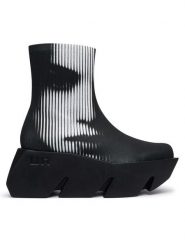 United Nude Botki Bull Canvas LO 11023510202 Czarny. Czarne botki United Nude, bez wzorów, z materiału, bez obcasa, na koturnie, bez zapięcia. Za 1,189.00 zł.