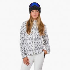 Bluza polarowa turystyka damska Swedemount Idre Fleece III wodoodporna. Białe bluzy z polaru SWEDEMOUNT, na zimę, bez wzorów, z polaru, narciarskie. Za 95.00 zł.