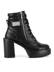 Nine West Botki WFA3363-1 Czarny. Czarne botki Nine West, bez wzorów, bez obcasa, na słupku, bez zapięcia. Za 244.99 zł.