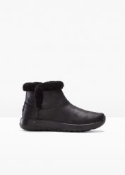 Kozaki Skechers. Czarne kozaki bonprix, na zimę, bez wzorów, bez obcasa, bez zapięcia. Za 299.99 zł.