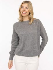 Zwillingsherz Sweter "Blogger" w kolorze szarym rozmiar: M. Szare swetry Zwillingsherz, m, bez wzorów, z kaszmiru, bez ramiączek. Za 434.95 zł.