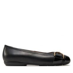 Baleriny Geox. Czarne baleriny Geox, bez wzorów, bez obcasa, bez zapięcia. Za 299.99 zł.