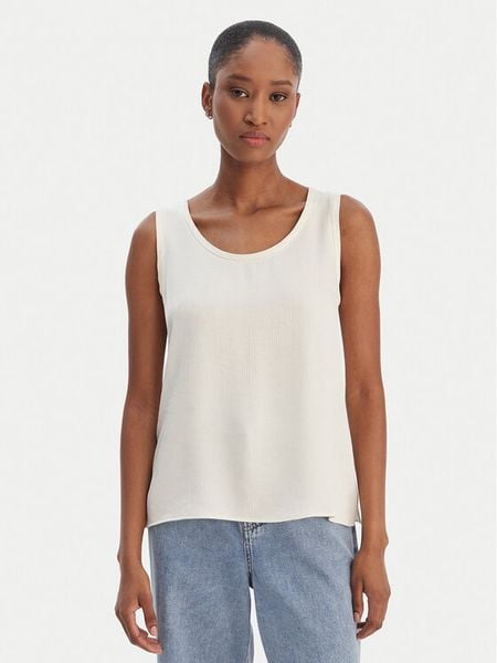 Marella Bluzka Nembi 2615161011 Écru Regular Fit. Bluzki Marella, bez wzorów, z wiskozy, bez kołnierzyka, bez ramiączek. Za 479.99 zł.