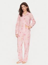 LAUREN RALPH LAUREN Piżama ILN92403 Różowy Regular Fit. Czerwone piżamy Lauren Ralph Lauren, xs, bez wzorów, z bawełny, bez kołnierzyka, bez ramiączek. Za 329.99 zł.