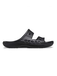 Crocs Klapki "Baya" w kolorze czarnym rozmiar: 38/39. Czarne klapki Crocs, bez wzorów, klasyczne, z otwartym noskiem, bez obcasa, bez zapięcia. Za 82.44 zł.