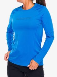 Bluza damska bez kaptura Mammut Selun FL Longsleeve Logo. Niebieskie bluzy Mammut, l, bez wzorów, z materiału, bez kaptura. Za 300.10 zł.
