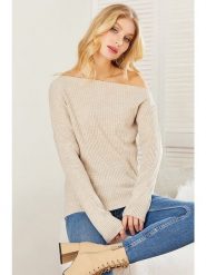 LA Angels Sweter w kolorze beżowym rozmiar: L. Brązowe swetry LA Angels, l, bez wzorów, z bawełny, bez ramiączek. Za 158.47 zł.