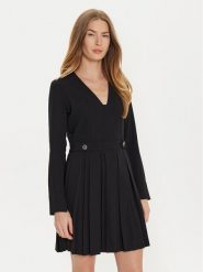 TWINSET Sukienka codzienna 242TT2171 Czarny Loose Fit. Czarne sukienki Twinset, na co dzień, bez wzorów, z syntetyku, bez kołnierzyka, bez ramiączek, proste. Za 409.99 zł.
