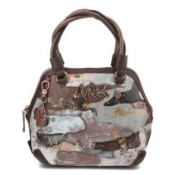 Brązowy Elegancki Kuferek Damski Anekke. Brązowe torebki klasyczne Anekke, bez wzorów, z materiału, eleganckie, na ramię, bez dodatków. Za 379.00 zł.