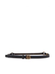 PINKO Pasek Damski Studs Belt H 1,2 AI 25-26 105872 A0F1 Czarny. Czarne paski Pinko, bez wzorów, ze skóry. Za 659.99 zł.