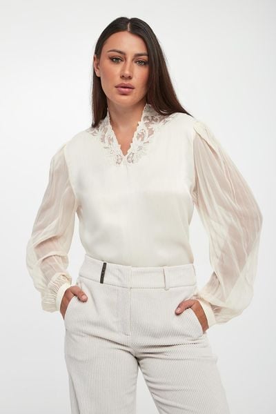 Bluzka damska z wiskozowej krepy TWINSET. Bluzki Twinset Milano, bez wzorów, z wiskozy, bez kołnierzyka, bez ramiączek. Za 1,249.00 zł.