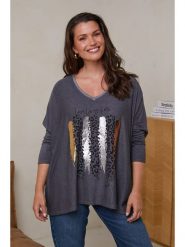 Curvy Lady Sweter w kolorze antracytowym rozmiar: 48/50. Czarne swetry Curvy Lady, bez wzorów, z bawełny, klasyczne, bez ramiączek. Za 150.02 zł.