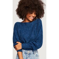 Sweter z zabudowanym dekoltem - Granatowy. Swetry marki Reserved. Za 59.99 zł.