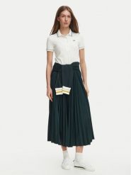 Lacoste Spódnica plisowana JF1402 Zielony ciemny Regular Fit. Zielone spódnice Lacoste, xl, bez wzorów, z syntetyku, plisowane. Za 789.99 zł.