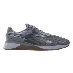 Buty treningowe damskie Reebok Nano X3. Szare buty treningowe Reebok, bez wzorów, bez zapięcia. W wyprzedaży za 275.49 zł.