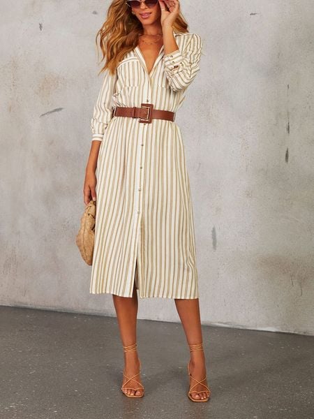 Milan Kiss Sukienka w kolorze beżowo-kremowym rozmiar: M. Brązowe sukienki Milan Kiss, na co dzień, m, bez wzorów, z bawełny, bez kołnierzyka, bez ramiączek, midi, proste. Za 166.49 zł.