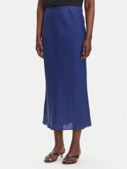 Marella Spódnica midi Emme by Marella Desio 2515101032 Niebieski Regular Fit. Niebieskie spódnice Marella, bez wzorów, ze lnu, midi. Za 326.99 zł.