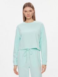Brave Soul Bluza LSS-568TINAMINT Turkusowy Regular Fit. Niebieskie bluzy Brave Soul, l, bez wzorów, z bawełny, bez ramiączek, bez kaptura. Za 49.99 zł.