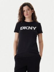 DKNY Sport T-Shirt DP5T9923 Czarny Regular Fit. Czarne t-shirty sportowe DKNY Sport, s, bez wzorów, z bawełny, bez ramiączek. Za 179.99 zł.