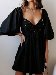 Milan Kiss Sukienka w kolorze czarnym rozmiar: XL. Czarne sukienki Milan Kiss, xl, bez wzorów, bez kołnierzyka, bez ramiączek, midi, rozkloszowane. Za 114.17 zł.