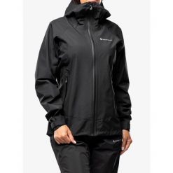 Kurtka z membraną damska Montane Spirit Jacket. Czarne kurtki Montane, bez wzorów, bez kaptura. Za 697.99 zł.