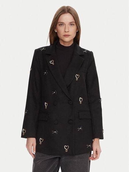 LOLA CASADEMUNT Marynarka LF2502014 Czarny Regular Fit. Czarne marynarki i żakiety LOLA CASADEMUNT, xl, bez wzorów, z syntetyku, bez ramiączek. Za 1,099.00 zł.