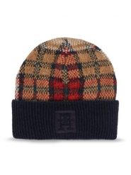 Tommy Hilfiger Czapka Tommy Check Beanie AW0AW15315 Granatowy. Niebieskie czapki zimowe Tommy Hilfiger, bez wzorów, z syntetyku. Za 329.99 zł.