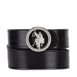 Pasek U.S. Polo Assn. Czarne paski U.S. Polo Assn., bez wzorów. Za 159.99 zł.
