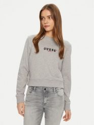 Guess Jeans Bluza W5RQ28 K68I4 Szary Regular Fit. Szare bluzy Guess Jeans, xs, z aplikacjami, z bawełny, bez kaptura. Za 229.99 zł.