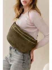 Anna Morellini Skórzana saszetka "Lolanda" w kolorze khaki - 36 x 22 x 12 cm rozmiar: onesize. Brązowe nerki i saszetki Anna Morellini, bez wzorów, z materiału, sportowe, bez dodatków. Za 260.99 zł.