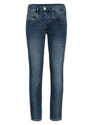 Herrlicher Dżinsy "Shyra" - Slim fit - w kolorze granatowym rozmiar: W25/L32. Niebieskie jeansy Herrlicher, l, bez wzorów, klasyczne, z podwyższonym stanem. Za 159.95 zł.