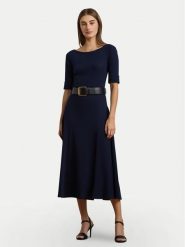 LAUREN RALPH LAUREN Sukienka codzienna 200973599002 Granatowy Slim Fit. Niebieskie sukienki Lauren Ralph Lauren, na co dzień, xxl, bez wzorów, z bawełny, bez kołnierzyka, bez ramiączek, proste. Za 539.99 zł.