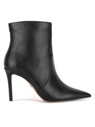 Nine West Botki BYCCC05 Czarny. Czarne botki Nine West, bez wzorów, z materiału, bez obcasa, na szpilce, bez zapięcia. Za 249.99 zł.