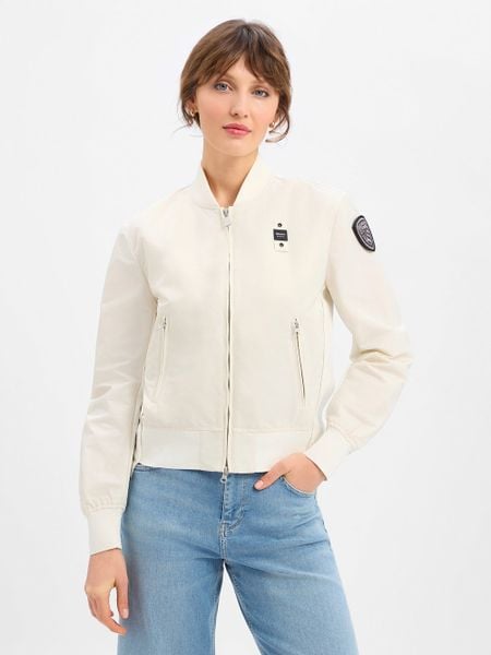 Blauer Bluza - Laurie Kobiety biały, S. Białe bluzy Blauer, s, z aplikacjami, z syntetyku, bez kaptura. Za 849.95 zł.