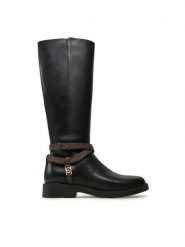 MICHAEL Michael Kors Kozaki Abigail Leather Riding Boot 40F4ABMB7L Czarny. Czarne kozaki MICHAEL Michael Kors, bez wzorów, ze skóry, bez obcasa, na płaskiej podeszwie, bez zapięcia. Za 1,235.60 zł.