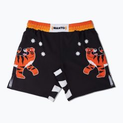 Spodenki treningowe MANTO Tiger's Tail. Czarne szorty sportowe MANTO, bez wzorów. Za 159.99 zł.