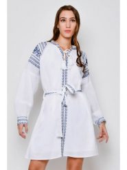 Tarifa Sukienka w kolorze białym rozmiar: L. Białe sukienki Tarifa, na co dzień, l, bez wzorów, z bawełny, bez kołnierzyka, bez ramiączek, midi, proste. Za 95.46 zł.