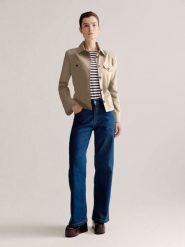 Josephine & Co Kurtka koszulowa "Lobke" w kolorze beżowym rozmiar: 38. Brązowe kurtki Josephine & Co, bez wzorów, bez kaptura. Za 304.99 zł.